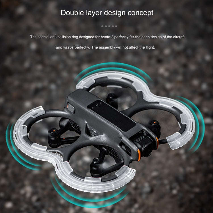 For DJI Avata 2 STARTRC Central Control TPU Protective Guard Anti-collision Ring Cover (Transparent)