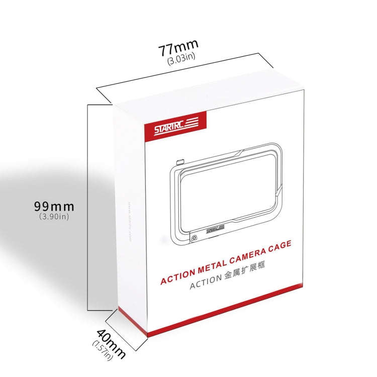 For DJI Osmo Action 5 Pro STARTRC Metal Cage Expansion Adapter Frame with Cold Shoe (Grey)
