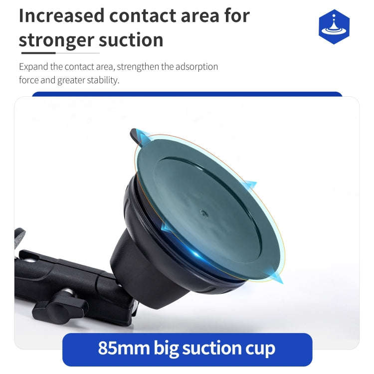 For DJI OSMO Pocket 3 STARTRC Suction Cup Holder Expansion Adapter Bracket (Black)