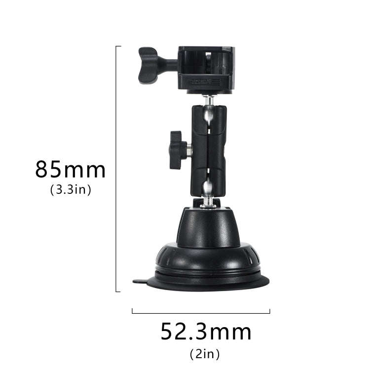 For DJI OSMO Pocket 3 STARTRC Suction Cup Holder Expansion Adapter Bracket (Black)