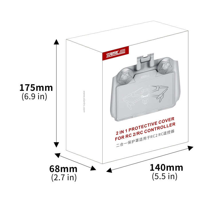 For DJI RC / RC 2 STARTRC Remote Control Sunshade Protection Cover (Grey)