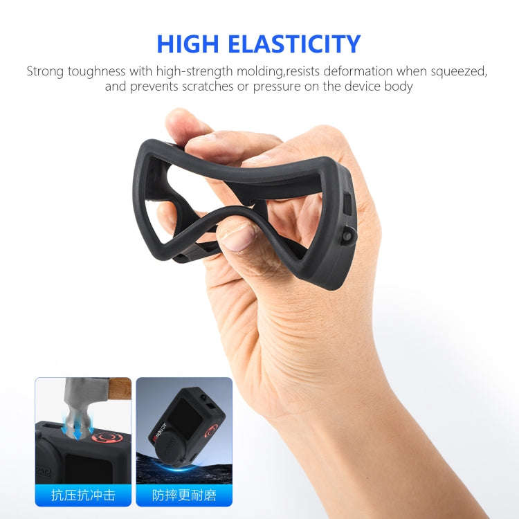 For DJI Osmo Action 5 Pro STARTRC Silicone Protective Case with Lens Cover (Black)