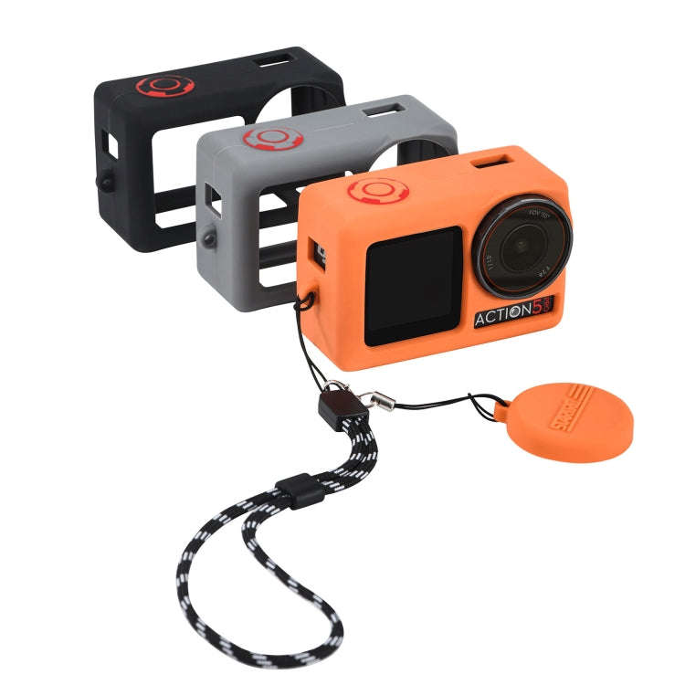 For DJI Osmo Action 5 Pro STARTRC Silicone Protective Case with Lens Cover (Grey)