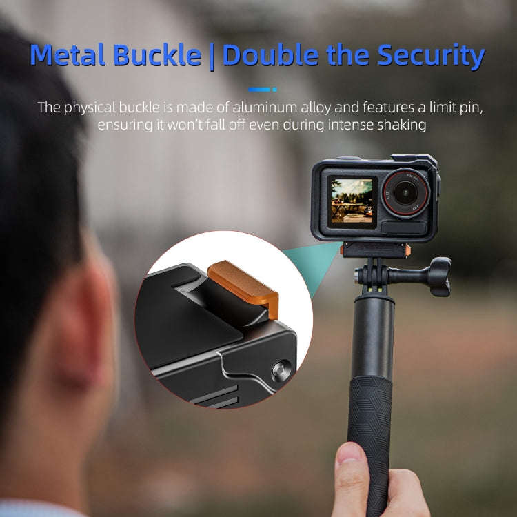 For DJI Osmo Action 5 Pro / 4 / 3 STARTRC Plastic Quick Adapter Magnetic Extension Bracket (Black)