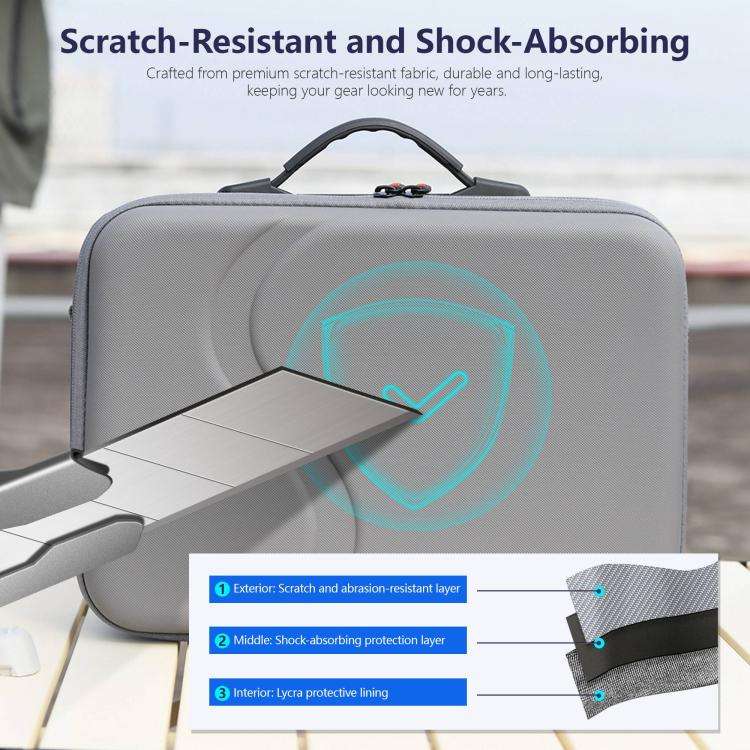 For DJI Neo STARTRC Upgraded Shoulder PU Storage Bag Handbag (Grey)