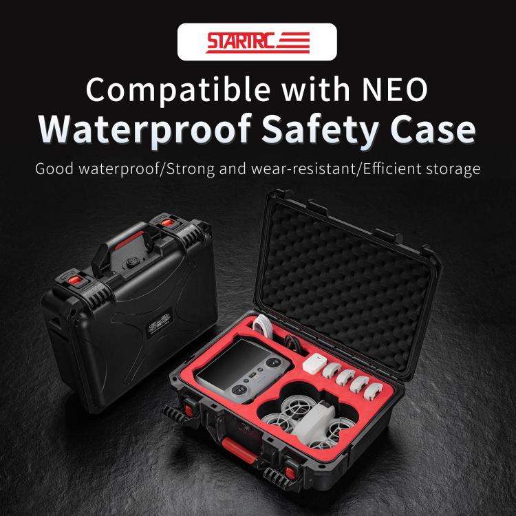 For DJI Neo STARTRC Shoulder PU Storage Bag Handbag, Compatible With RC2 (Grey)