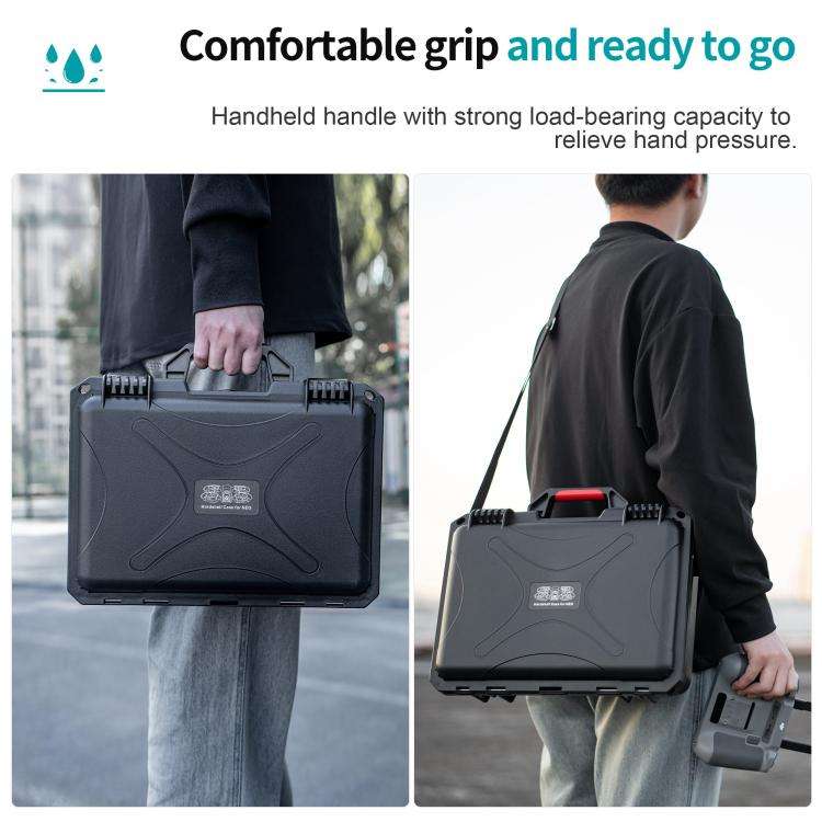 For DJI Neo STARTRC Shoulder PU Storage Bag Handbag, Compatible With RC2 (Grey)