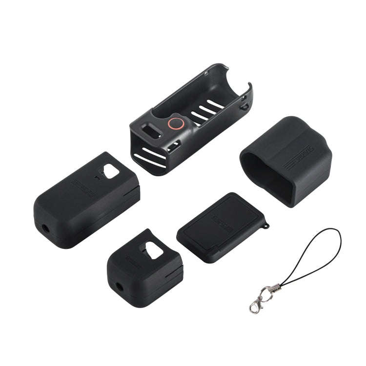 For DJI OSMO Pocket 3 STARTRC 5 in 1 Body Lens Handle Screen Silicone TPU Case (Black)