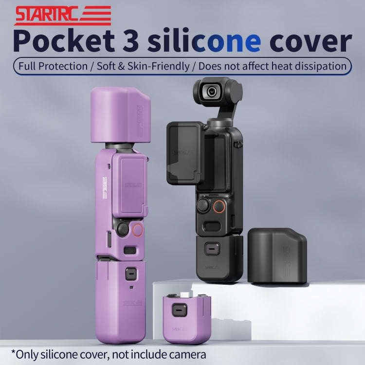 For DJI OSMO Pocket 3 STARTRC 5 in 1 Body Lens Handle Screen Silicone TPU Case (Black)