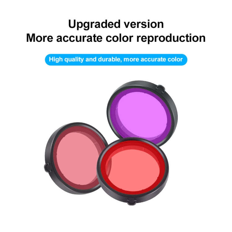 For DJI Osmo Action 5 Pro / 4 / 3 Housing Diving Color Lens Filter (Red)
