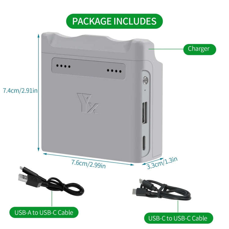 For DJI Neo XY 2-Channel Battery Charger Battery Charge Manager (Grey)