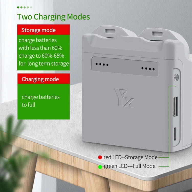 For DJI Neo XY 2-Channel Battery Charger Battery Charge Manager (Grey)