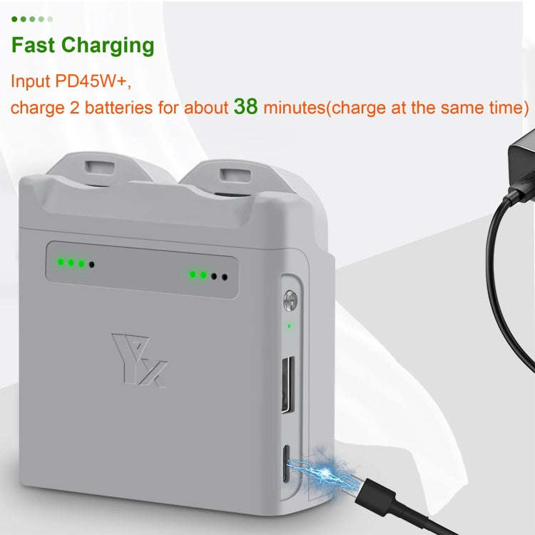 For DJI Neo XY 2-Channel Battery Charger Battery Charge Manager (Grey)