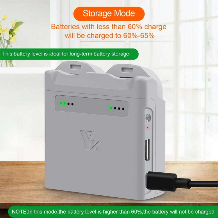 For DJI Neo XY 2-Channel Battery Charger Battery Charge Manager (Grey)