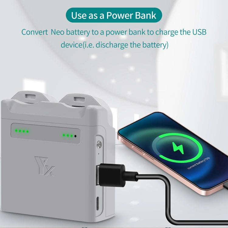 For DJI Neo XY 2-Channel Battery Charger Battery Charge Manager (Grey)