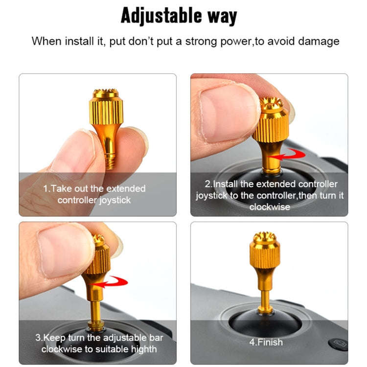 2 PCS STARTRC Drone Remote Control Retractable Adjustment Aluminum Alloy Rockers for DJI  Air 2S ...