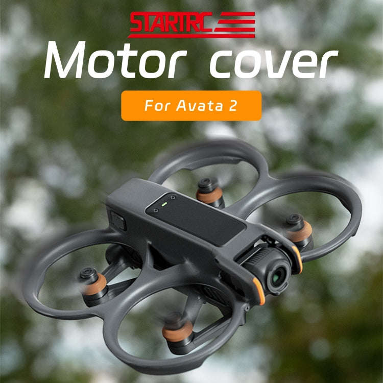 Fr DJI Avata 2 STARTRC Motor Protective Cover (Black+Orange)