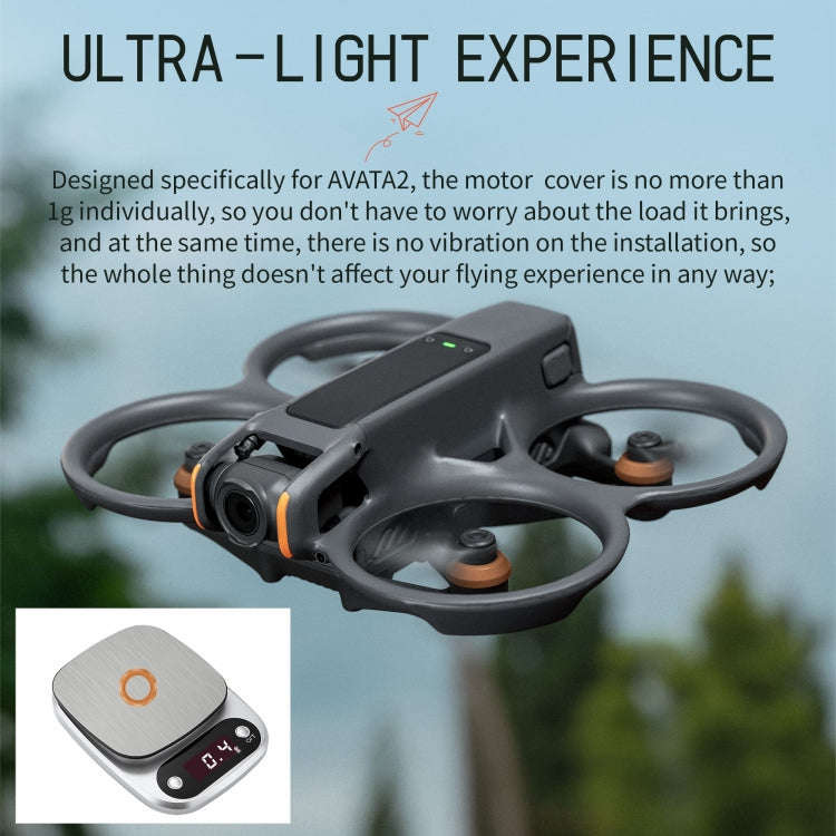Fr DJI Avata 2 STARTRC Motor Protective Cover (Black+Orange)