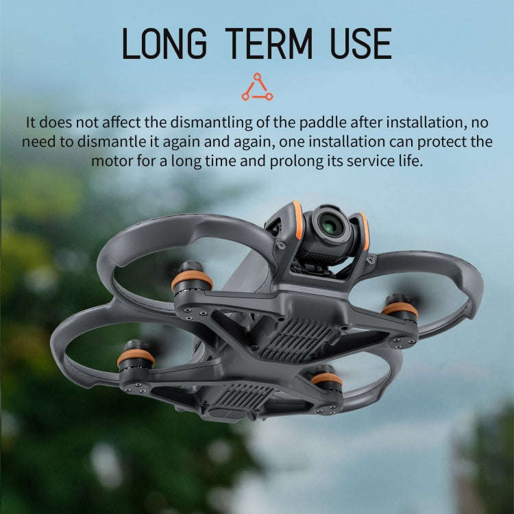 Fr DJI Avata 2 STARTRC Motor Protective Cover (Black+Orange)