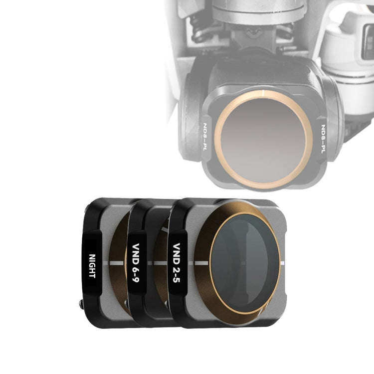 JSR Drone 3 in 1 Variable VND 2-5 Stop + VND 6-9 Stop + NIGHT Light Pollution Reduction Lens Filt...