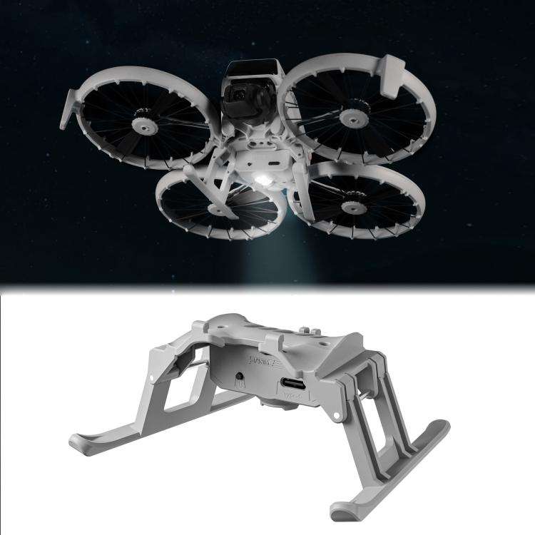 For DJI Flip STARTRC LED Light Folding Heightened Landing Gear Training Rack (Grey)