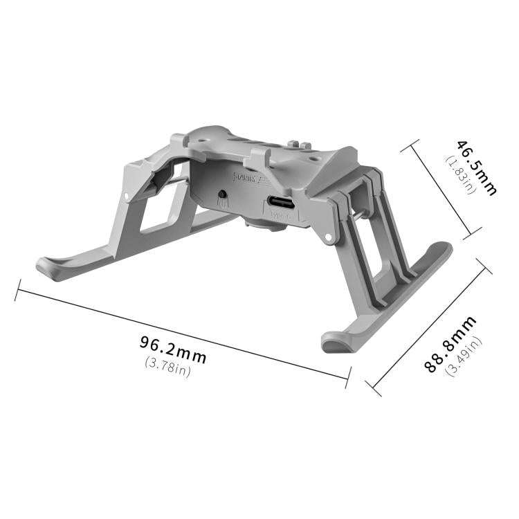 For DJI Flip STARTRC LED Light Folding Heightened Landing Gear Training Rack (Grey)