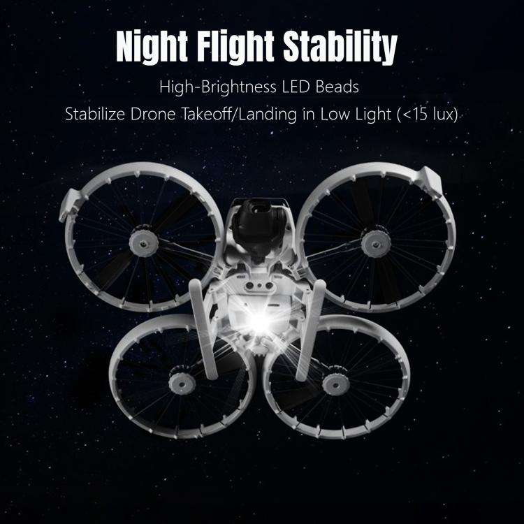 For DJI Flip STARTRC LED Light Folding Heightened Landing Gear Training Rack (Grey)