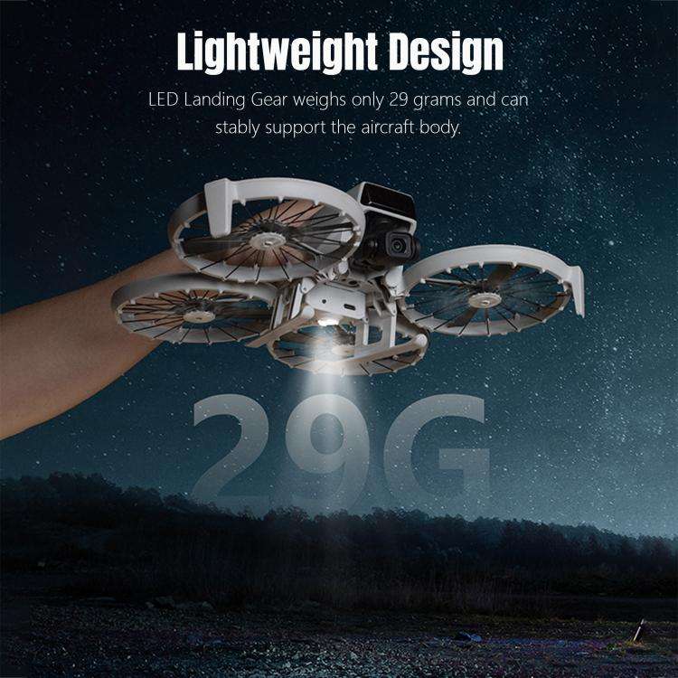 For DJI Flip STARTRC LED Light Folding Heightened Landing Gear Training Rack (Grey)
