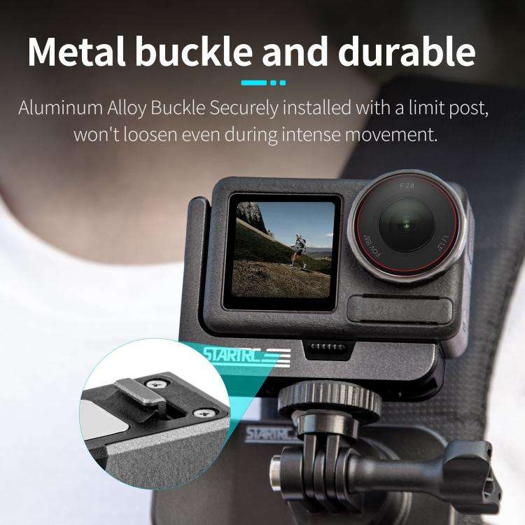 For DJI Osmo Action 5 Pro / 4 / 3 STARTRC L-shaped Magnetic Quick Release Bracket (Black)