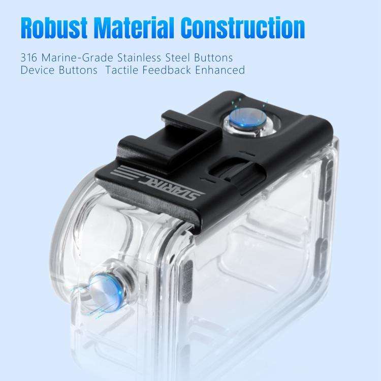 For DJI Osmo Action 5 Pro / 3 / 4 STARTRC 40m Underwater Waterproof Housing Diving Case (Transpar...