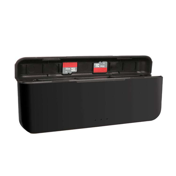 For DJI Osmo Action 5 Pro Multifunction Tri-Slot Batteries Charger Storage Box (Black)
