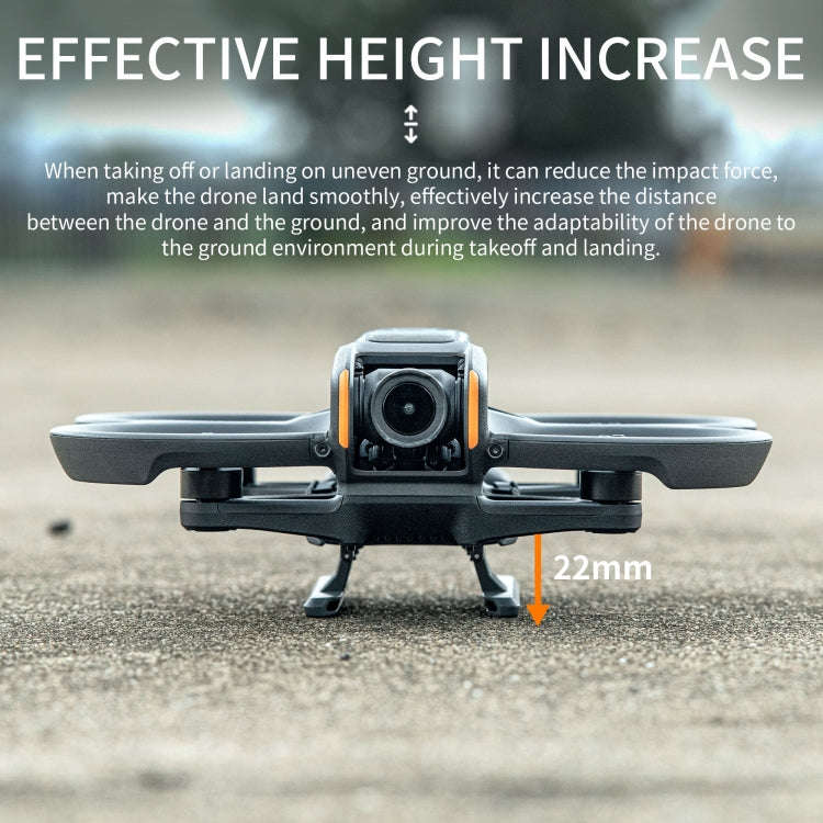 For DJI AVATA 2 STARTRC Folding Heightened Landing Gear Training Rack (Black)