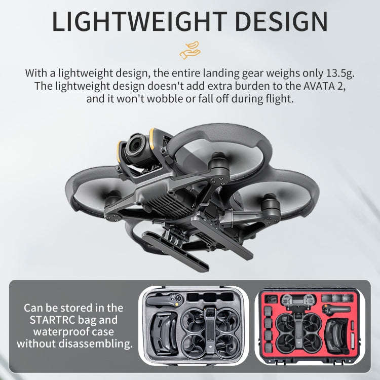 For DJI AVATA 2 STARTRC Folding Heightened Landing Gear Training Rack (Black)