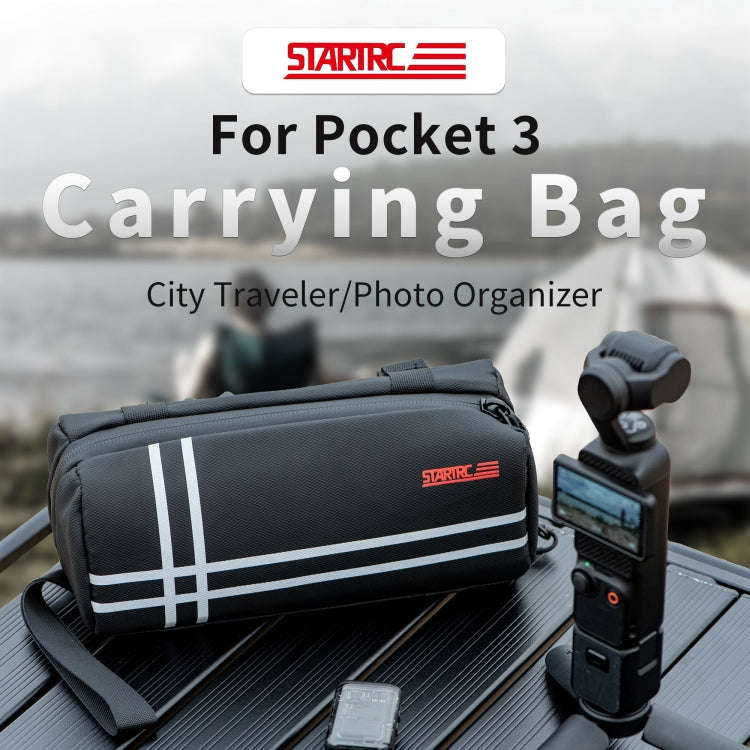 For DJI Osmo Pocket 3 STARTRC Portable Storage Bag with Hand Strap (Black)