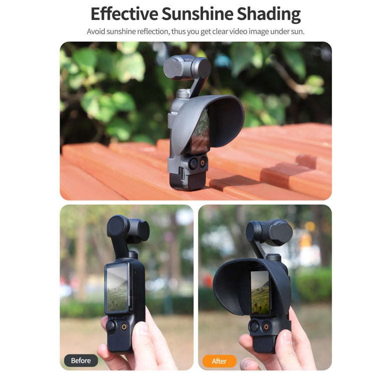 For DJI OSMO Pocket 3 Sunnylife Sunshade Screen Protective Cover Hood (Black)