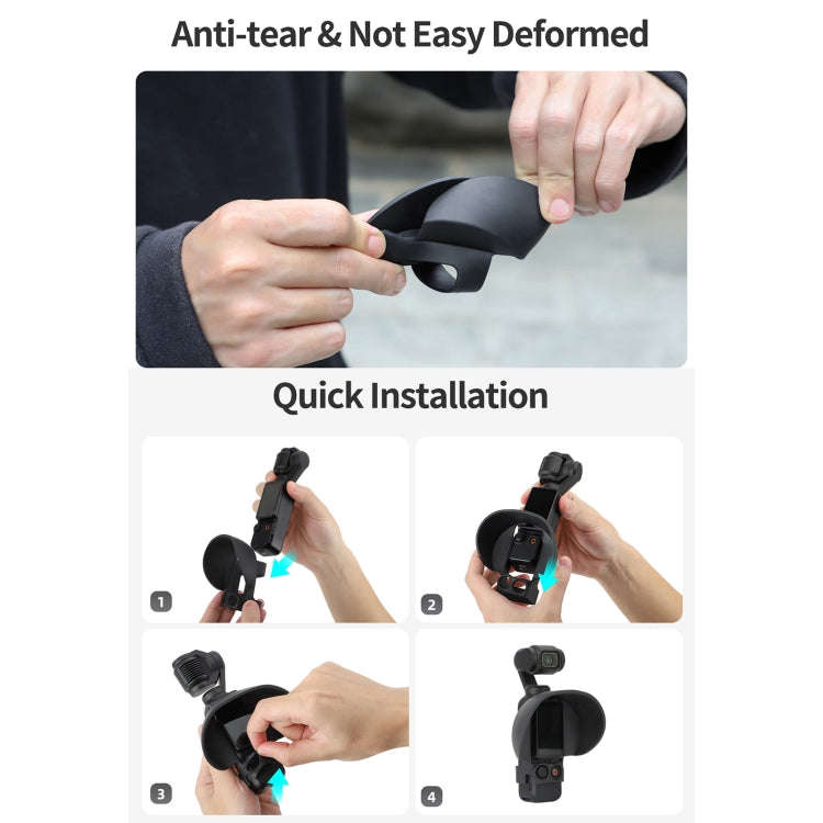 For DJI OSMO Pocket 3 Sunnylife Sunshade Screen Protective Cover Hood (Black)