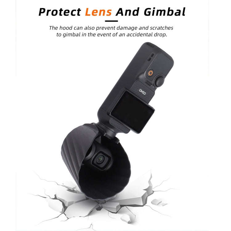 For DJI OSMO Pocket 3 Sunnylife Sunshade Lens Protective Cover Hood (Black)