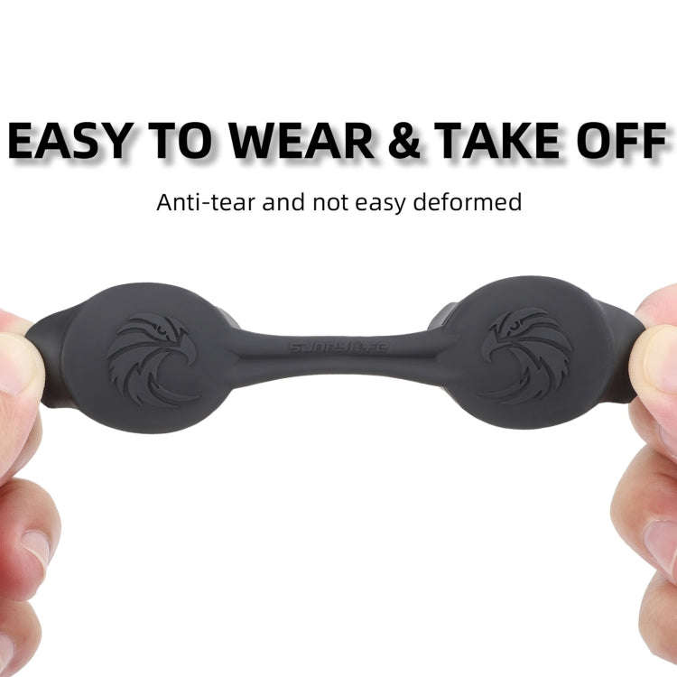 For DJI Goggles 2 / Goggles 3 Lens Cover Dust-proof VR Lens Silicone Case Soft Protector (Black)
