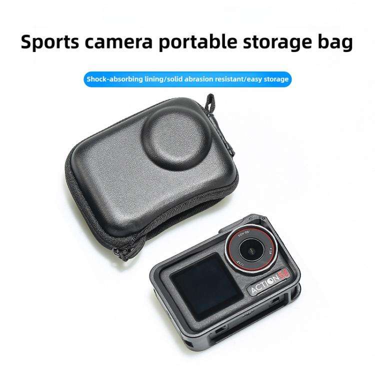 For DJI Osmo Action 5 Pro / 4 / 3 Portable Body Half Coverage Storage Box Bag (Black)