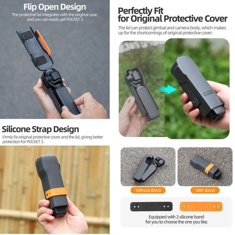 For DJI Osmo Pocket 3 Sunnylife Storage Box Protective Case Cover (Black)