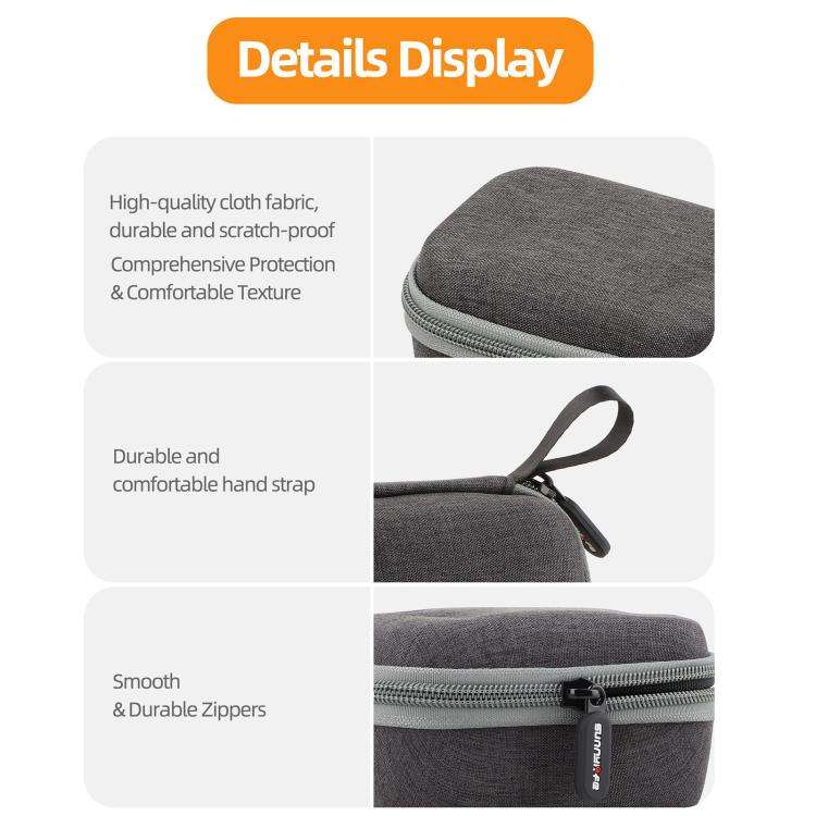 For DJI Mic Mini Sunnylife Portable Protective Box Storage Bag (Black)