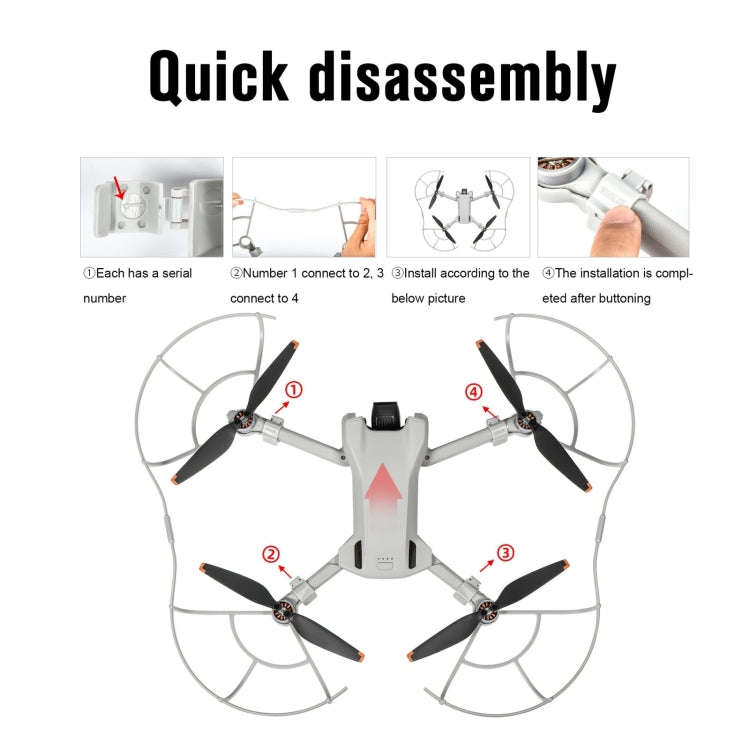 For DJI Mini 4 Pro STARTRC Drone Propeller Protective Guard Anti-collision Ring (Grey)