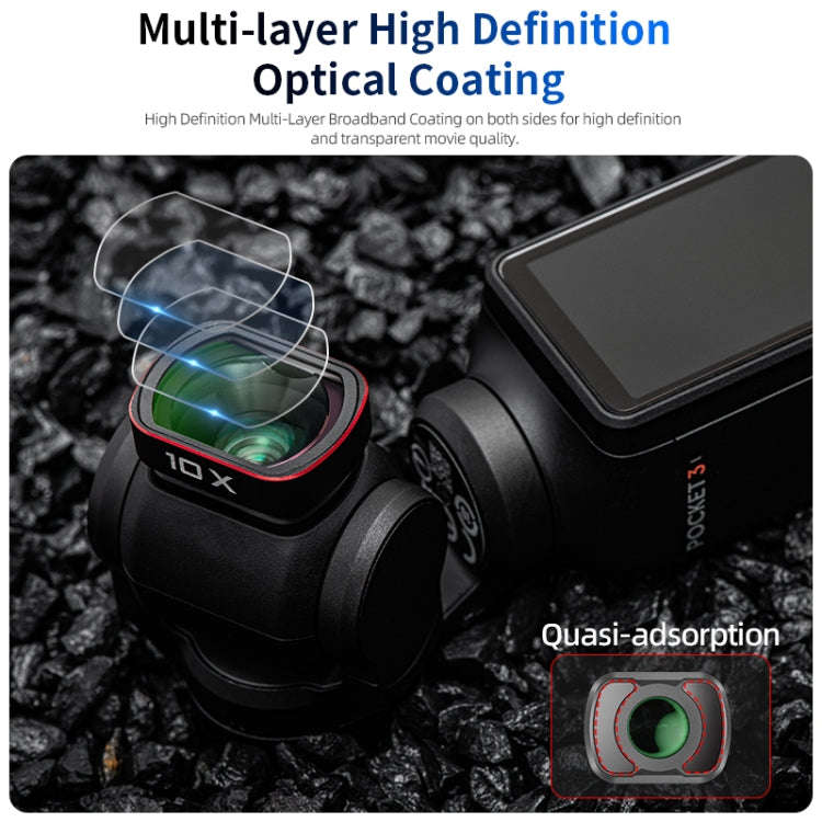 For DJI OSMO Pocket 3 STARTRC 10X Macro Lens Filter (Black)