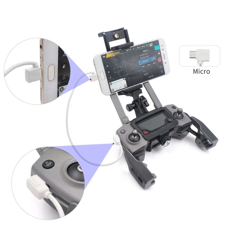 STARTRC 30cm Micro USB to Micro USB Converting Connector Data Cable for DJI Mavic Mini /  Air, Sh...