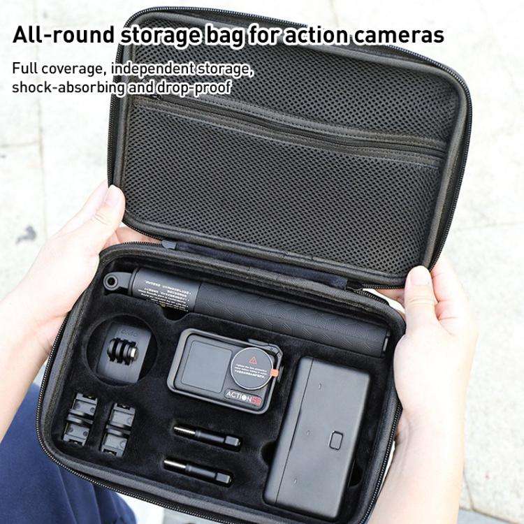 For DJI Osmo Action 5 Pro / 4 / 3 Hand Strap Shoulder Bag Camera and Accessories PU Storage Bag (...