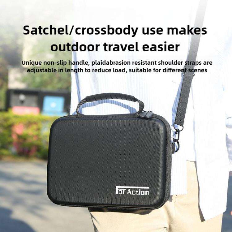 For DJI Osmo Action 5 Pro / 4 / 3 Hand Strap Shoulder Bag Camera and Accessories PU Storage Bag (...