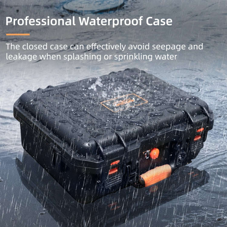 For DJI Avata Sunnylife AQX-6-U Upgraded Waterproof Shockproof Safety Carry Case Storage Bag (Black)