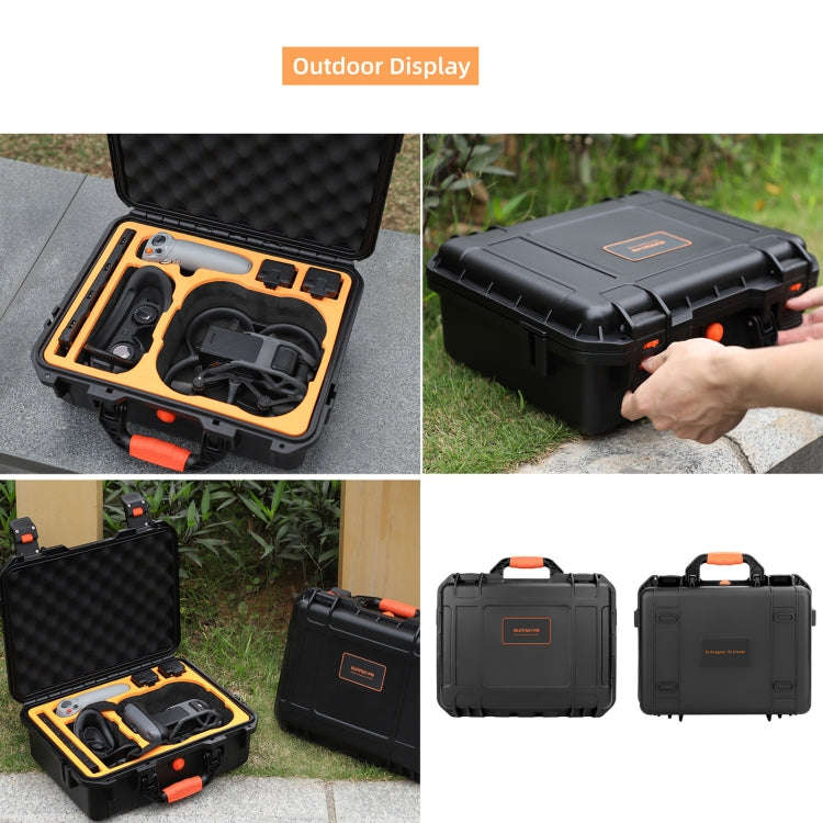 For DJI Avata Sunnylife AQX-6-U Upgraded Waterproof Shockproof Safety Carry Case Storage Bag (Black)