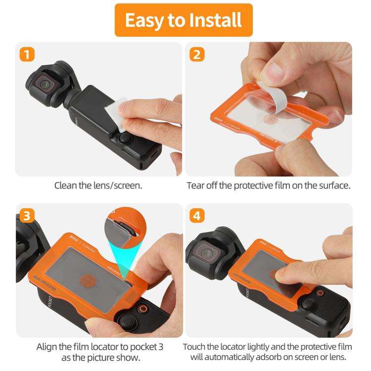 For DJI Osmo Pocket 3 Sunnylife Lens Screen Protector AR Anti-reflection Tempered Glass Film with...