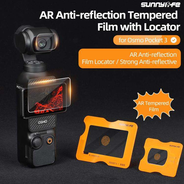 For DJI Osmo Pocket 3 Sunnylife Lens Screen Protector AR Anti-reflection Tempered Glass Film with...